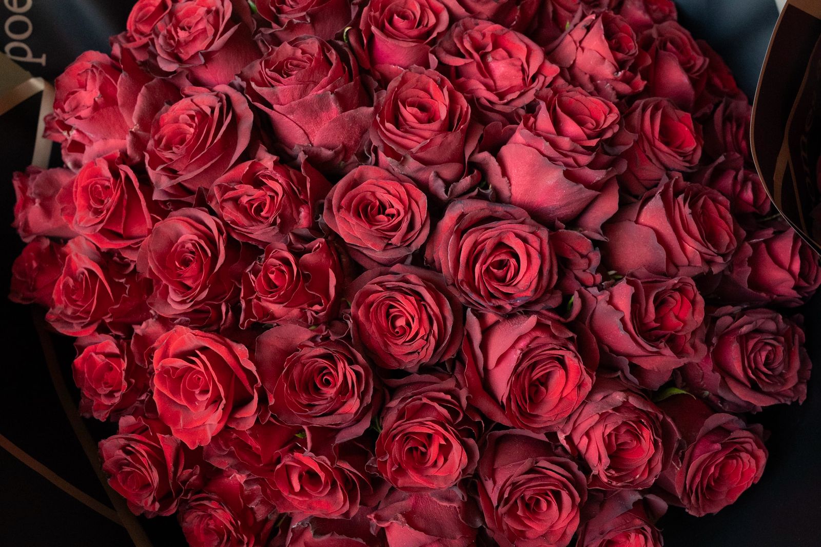 Seasonal bouquet in progress at our workshop